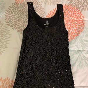 Sequined tank top